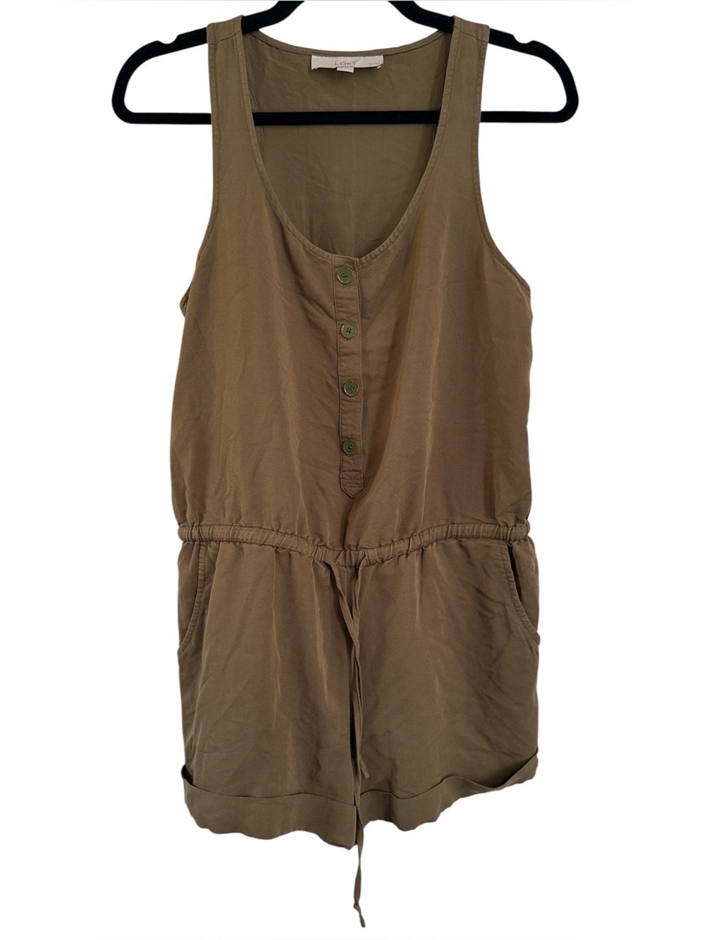Loft Petites Army Green Romper